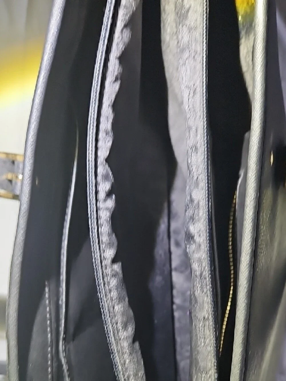 Michael Kors Black Leather Tote with Gold MK Charm